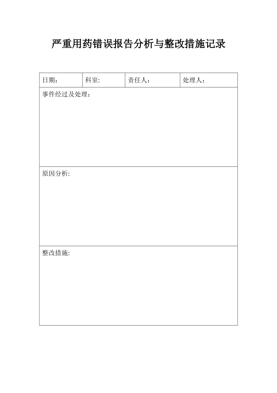 严重用药错误报告分析与整改措施记录_第1页