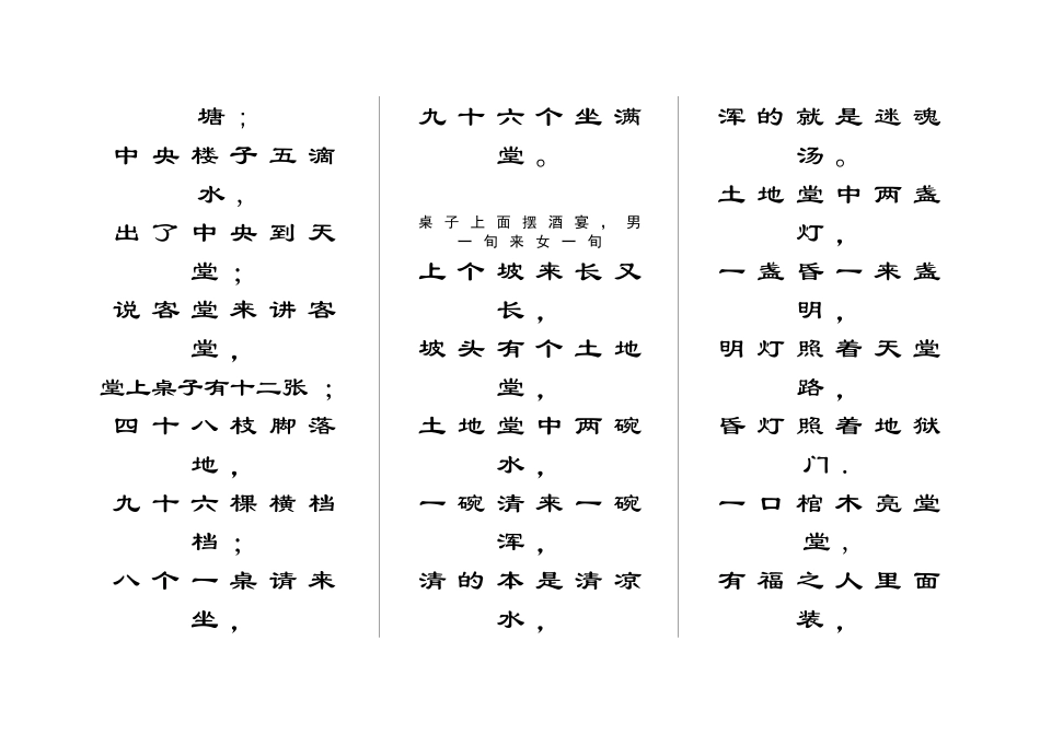 丧堂贺亡孝歌书_第3页