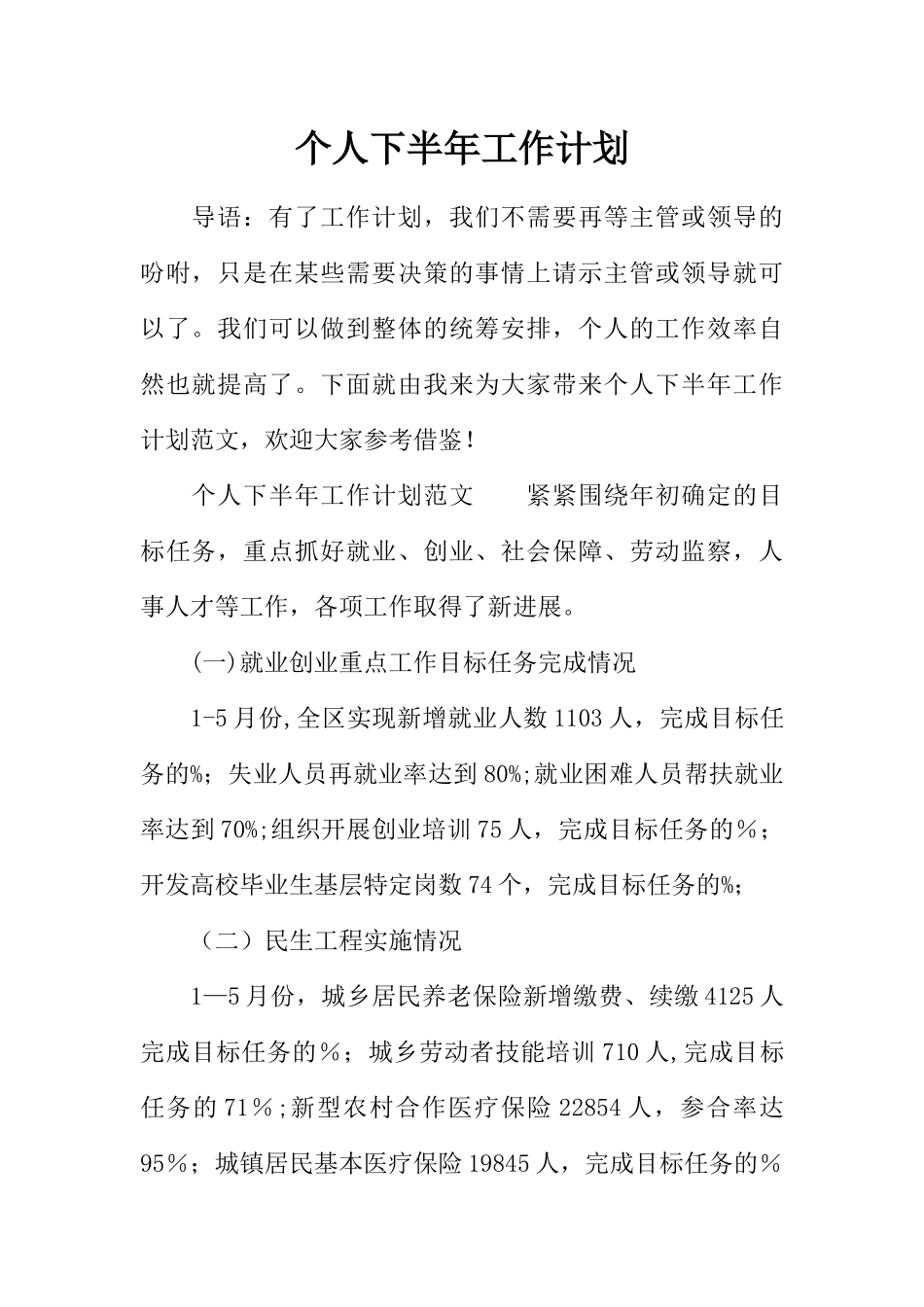 个人下半年工作计划-1_第1页