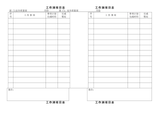 个人工作消项表