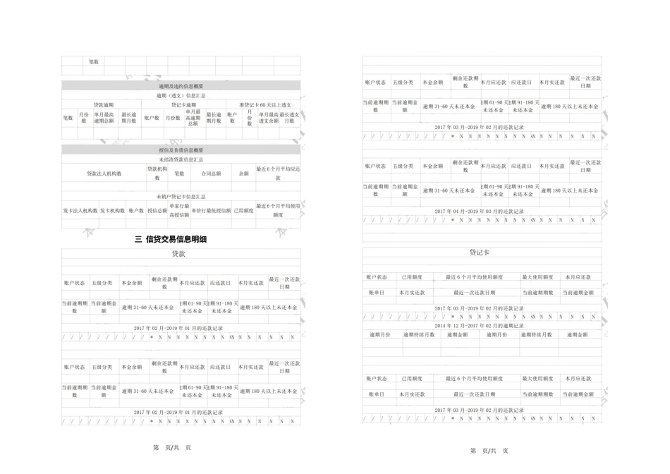 个人征信报告模板征信报告模板_第2页