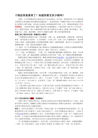 个人所得税分析