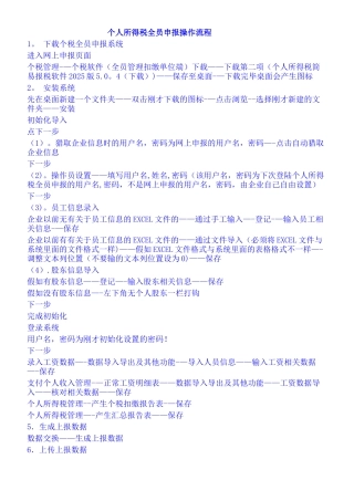 个人所得税申报流程