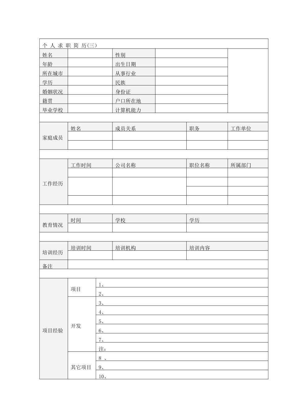 个人简历模板38篇_第3页