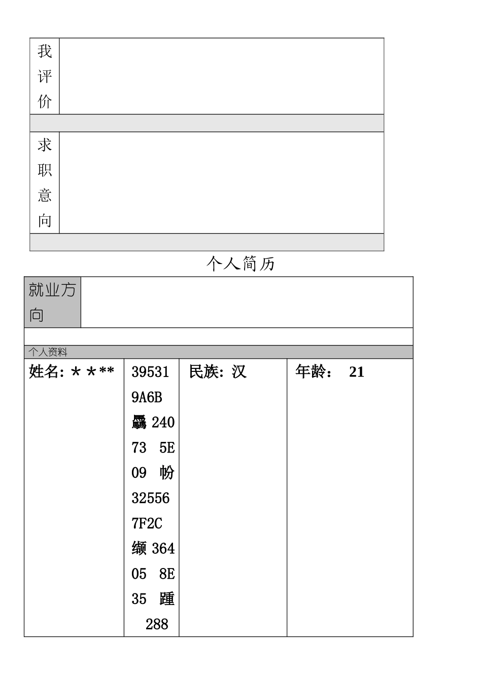 个人简历模板大全-直接下载使用-2_第2页