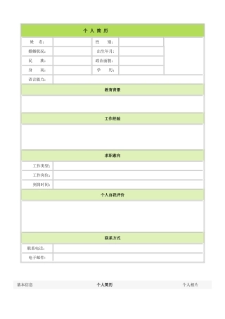 个人简历模板大全