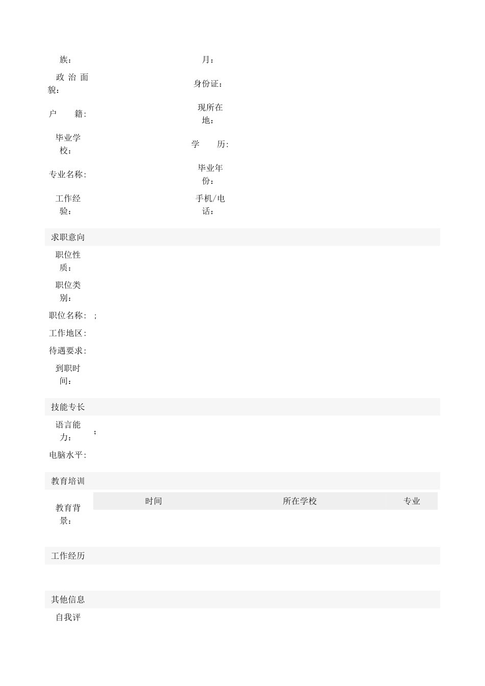 个人简历模板大全70521_第2页