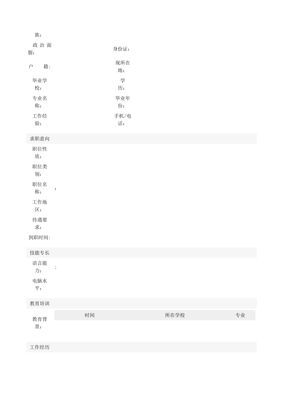 个人简历模板大全94985_第2页