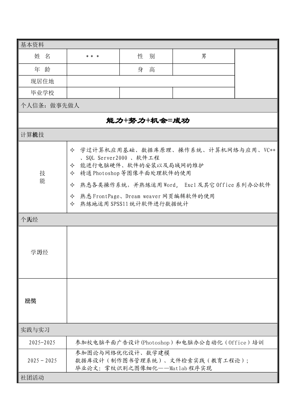 个人简历模板大全95411_第3页