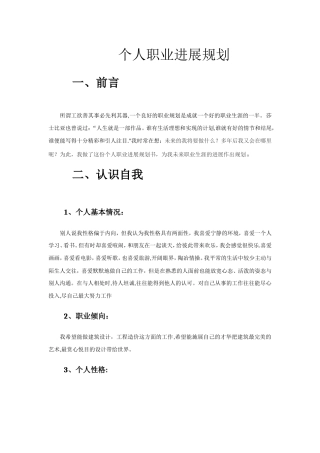 个人职业生涯规划13853