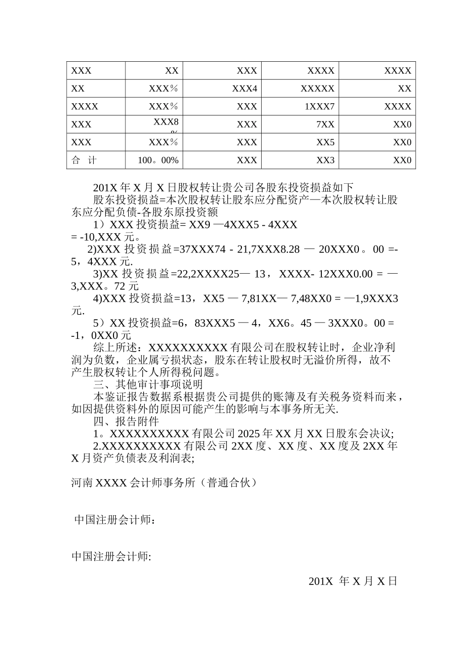 个人股权转让净资产鉴证报告_第3页