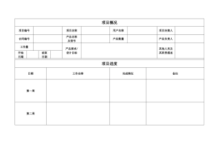 个人项目跟进表