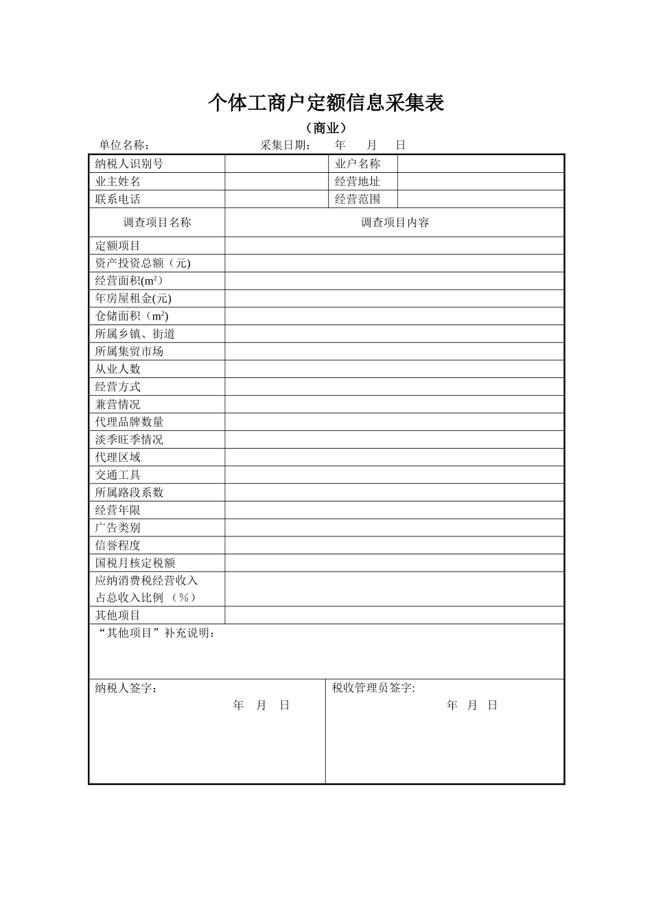 个体工商户定额核定审批表_第2页