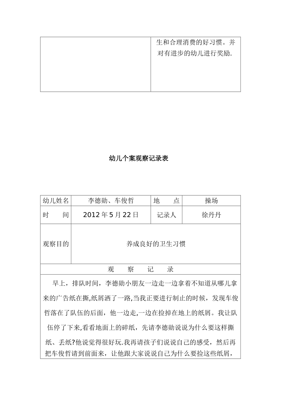 个案观察记录表84769_第2页