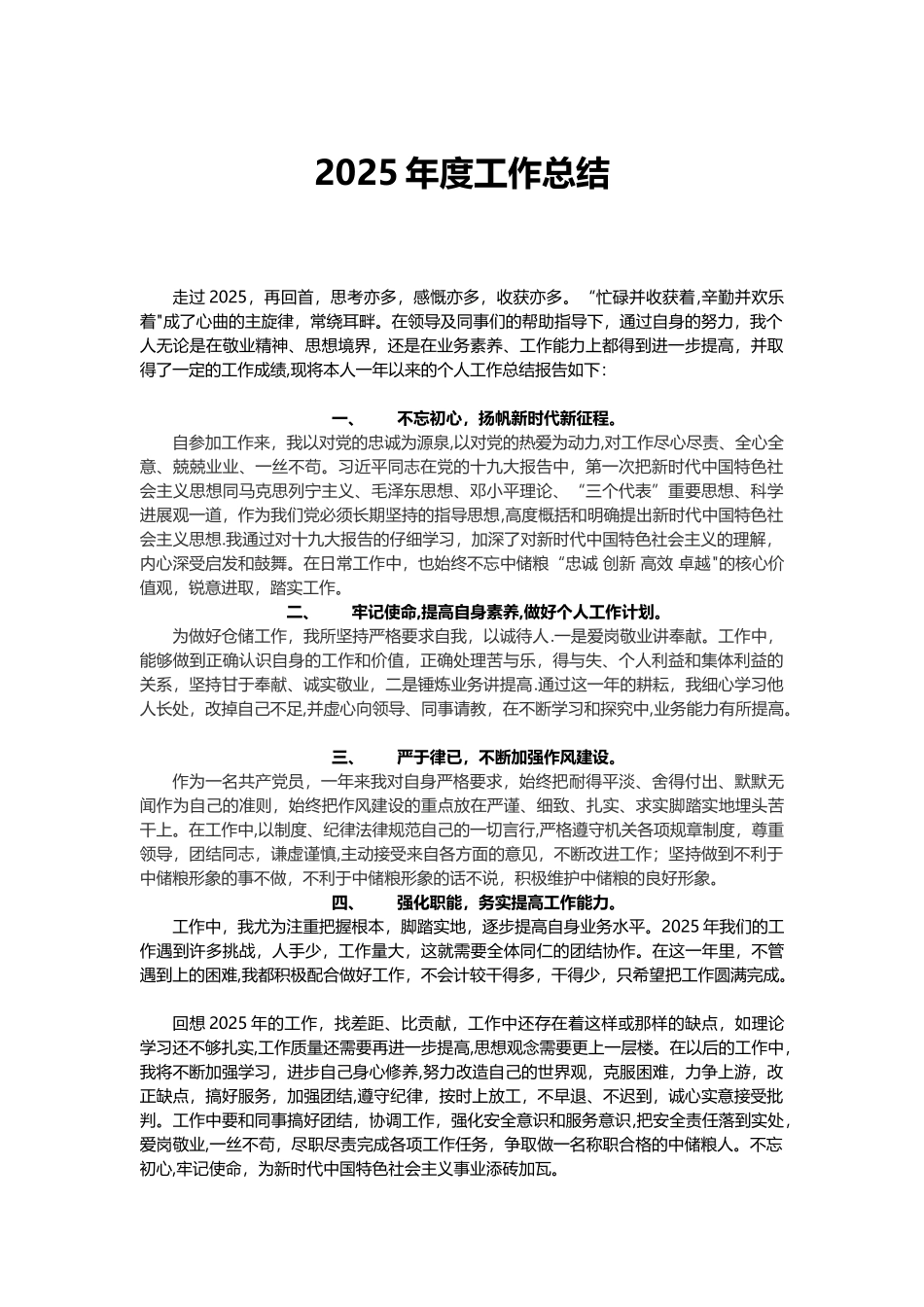 中储粮-年终总结-2025_第1页