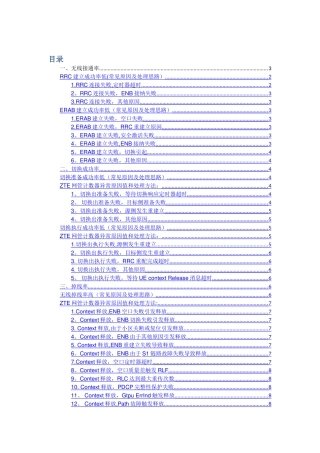 中兴无线KPI指标分析解决思路