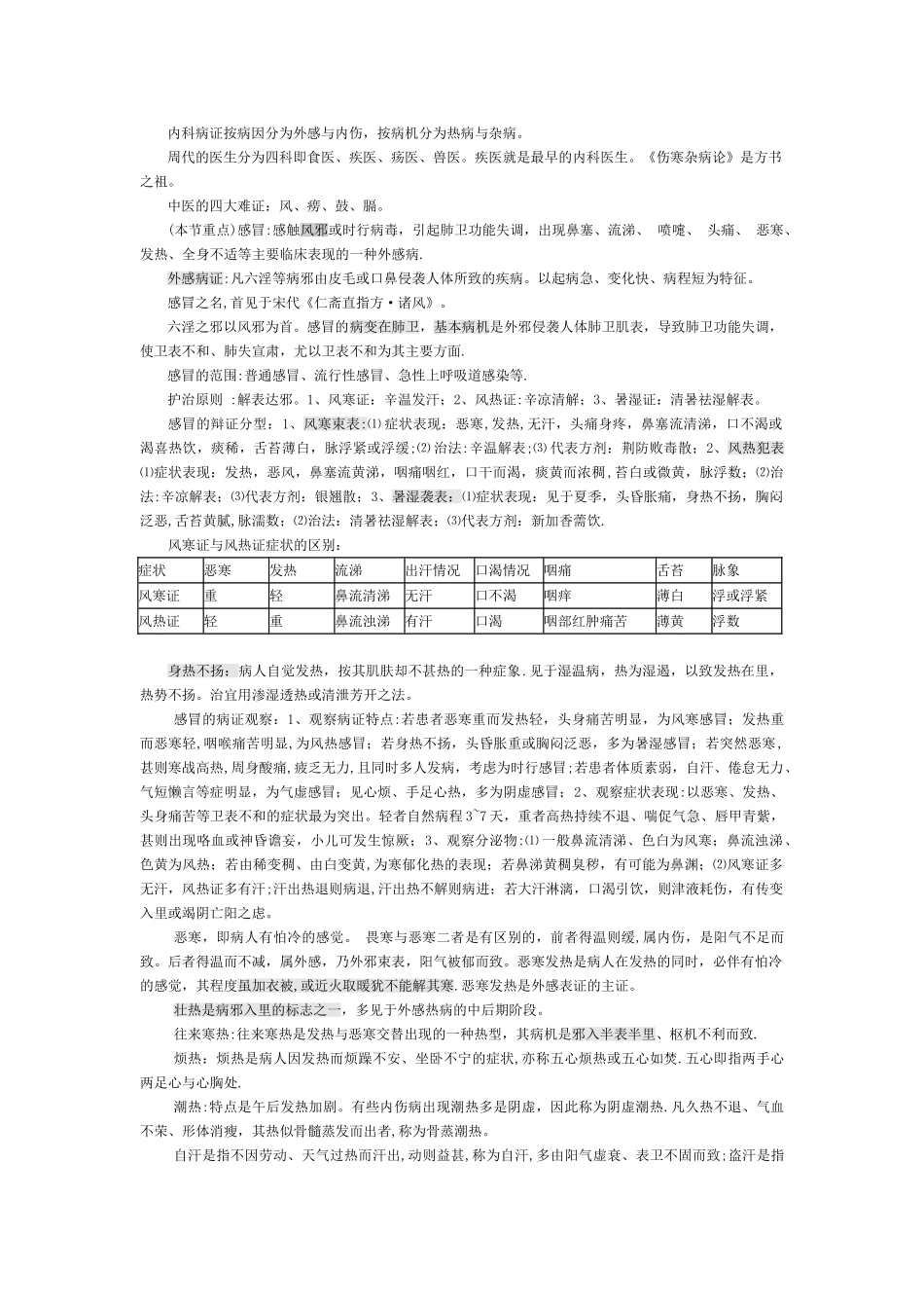 中医临床护理学笔记_第1页