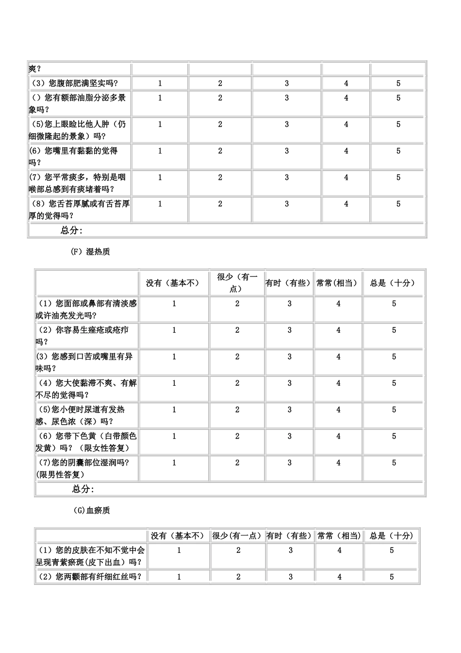 中医体质分类与判定自测表及体质调养方法_第3页
