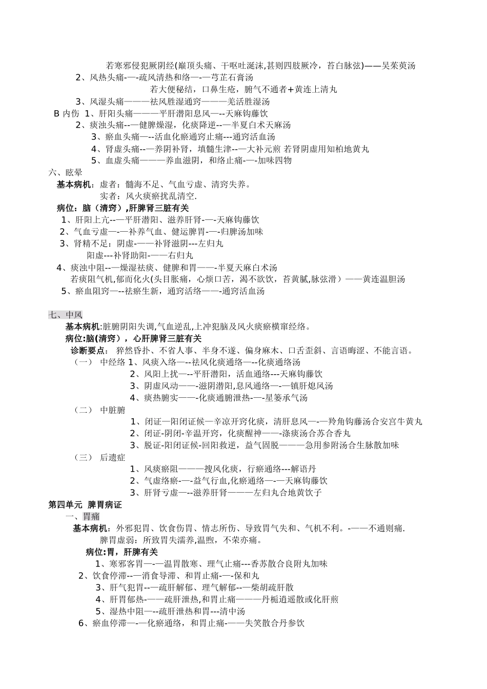 中医内科学总结_第3页