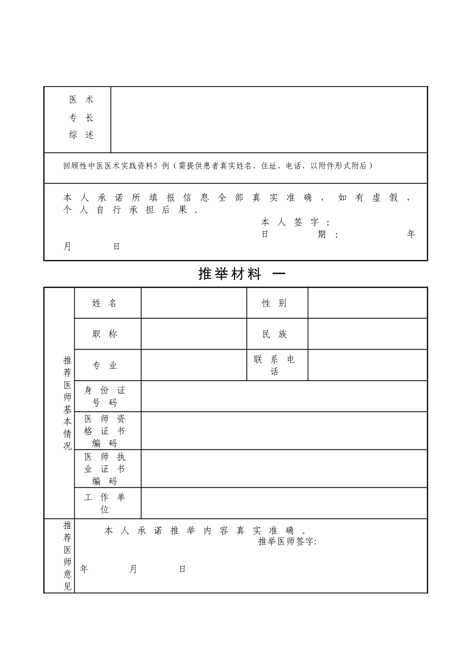 中医医术确有专长人员申报材料汇总_第3页