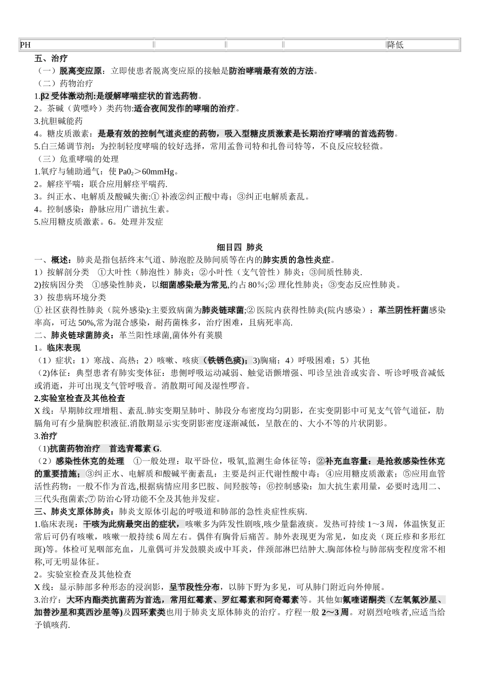 中医执业医师西医内科学重点_第3页