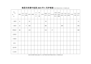 中医护理技术项目登记表