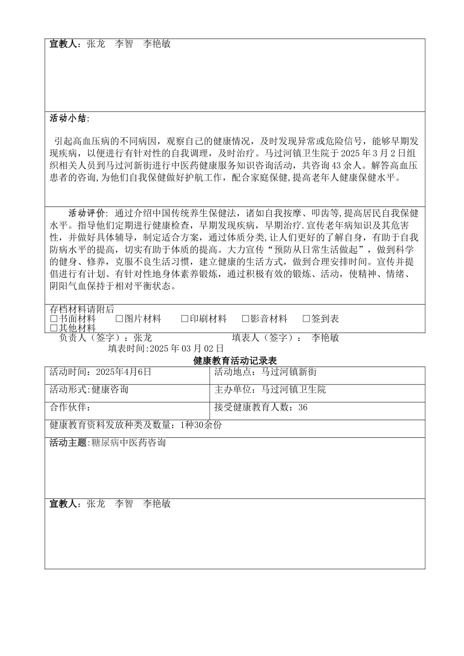 中医药咨询活动记录表_第3页