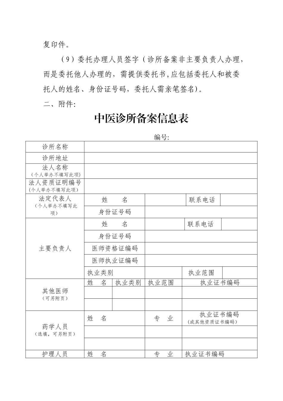 中医诊所备案所需材料_第2页