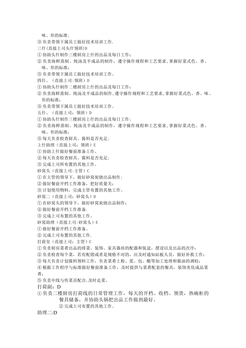 中厨房岗位职责描述_第3页