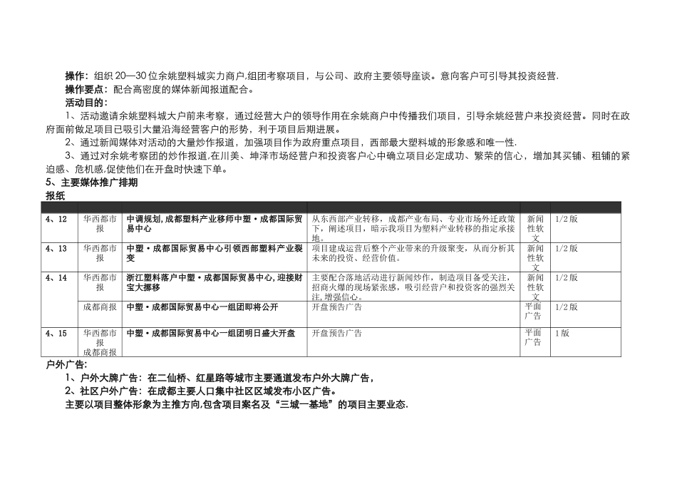 中塑·成都国际贸易中心项目开盘阶段营销推广执行方案_第3页