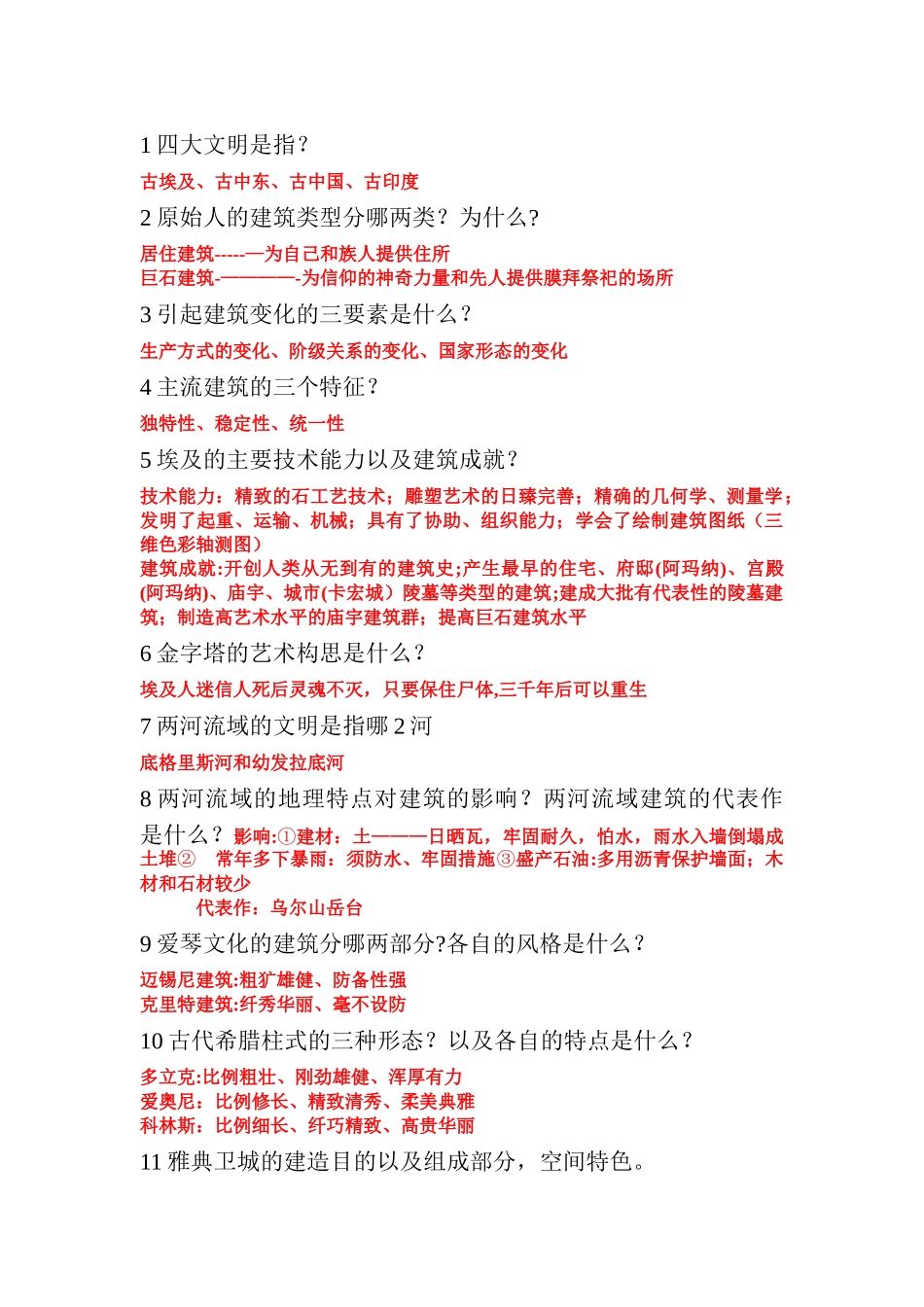 中外建筑史的重点_第1页