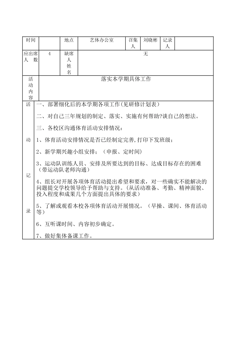 中学体育教研活动记录_第2页