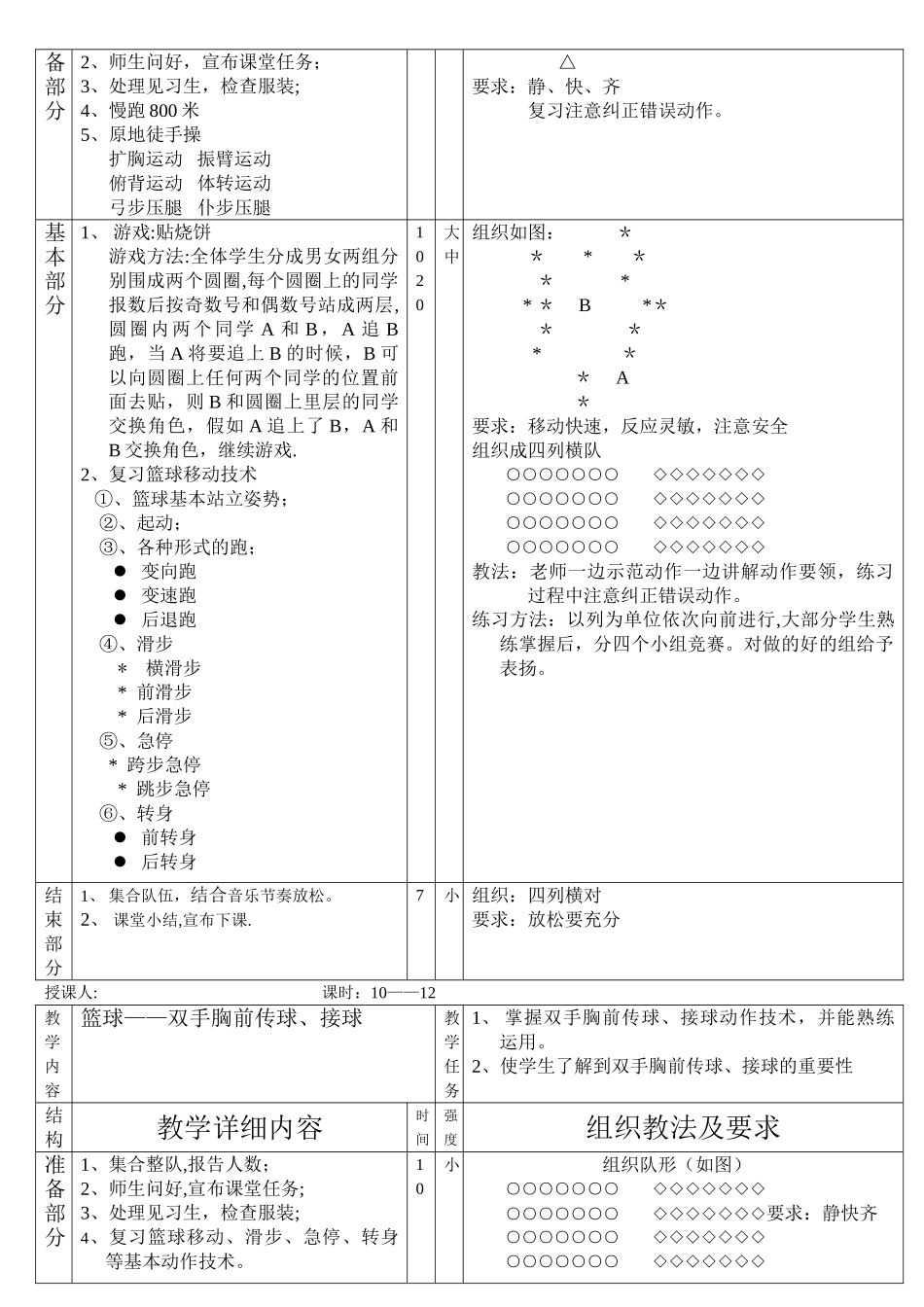 中学体育课篮球教案_第3页