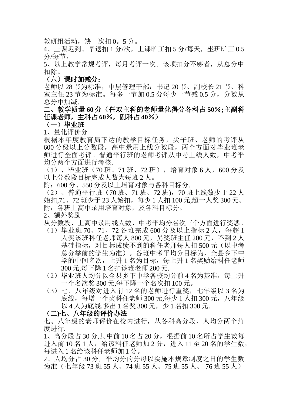 中学教职工量化考核实施则_第3页