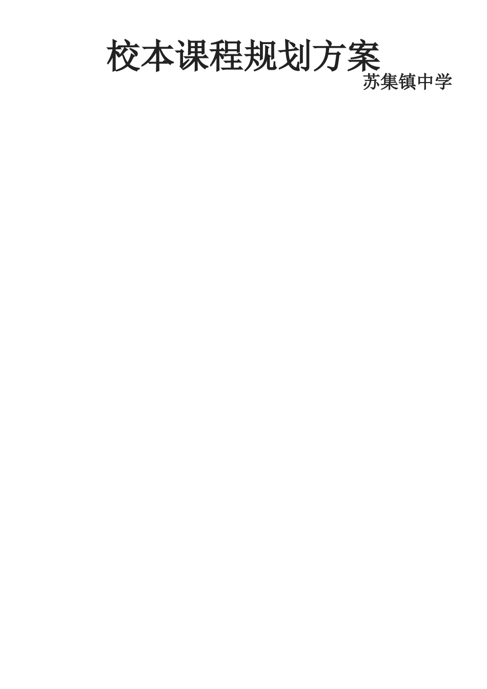 中学校本课程规划方案_第1页