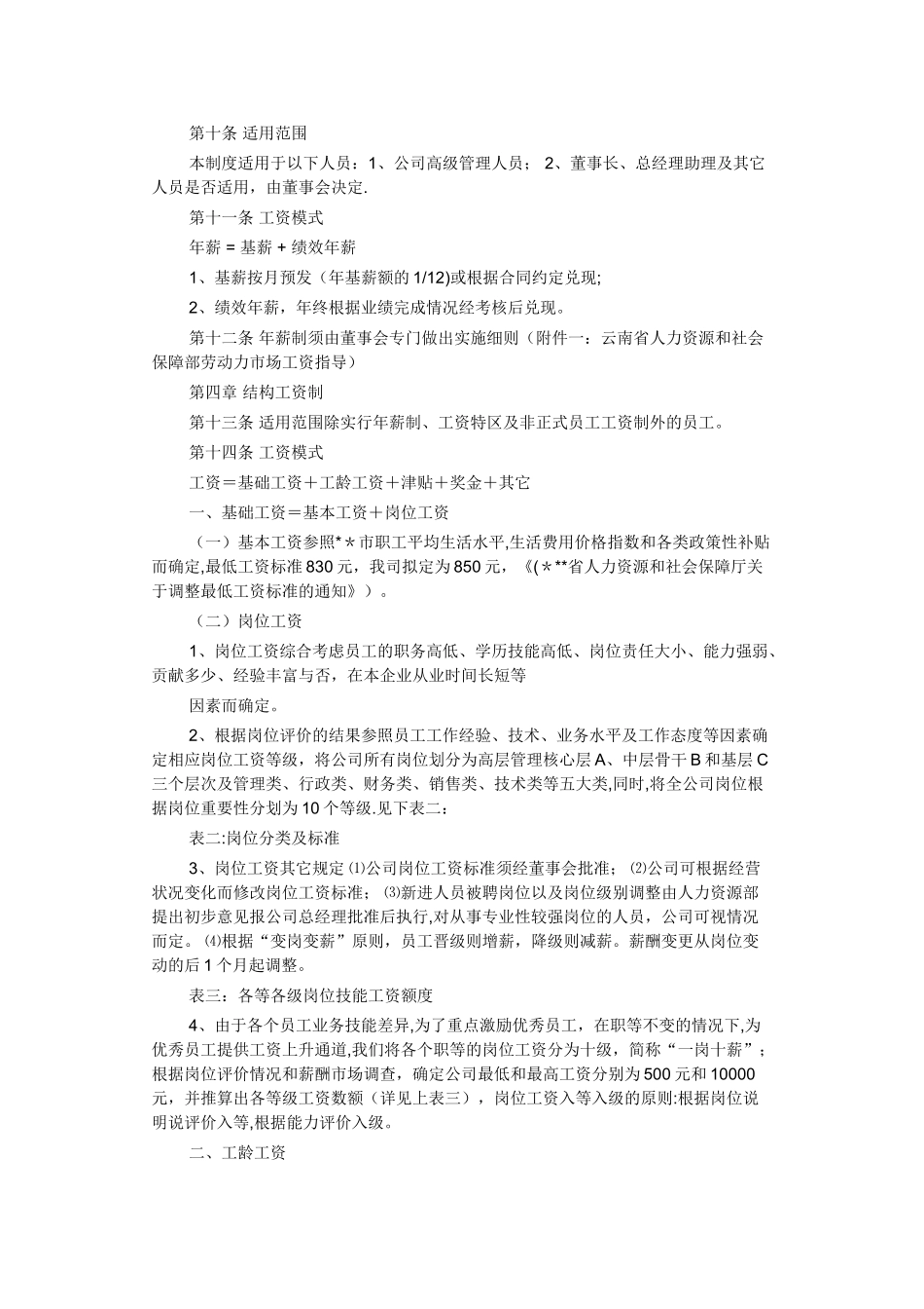 中小企业公司薪酬管理制度32866_第2页