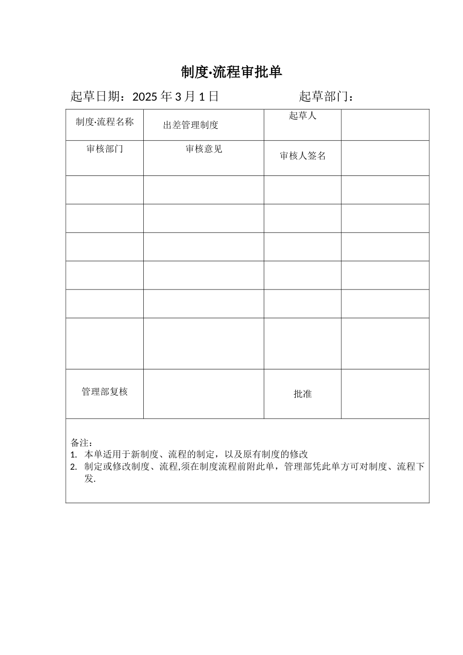 中小企业出差管理制度_第1页
