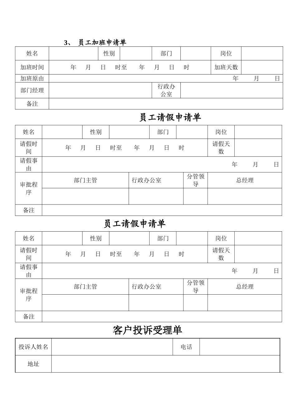 中小企业常用表格模板_第2页