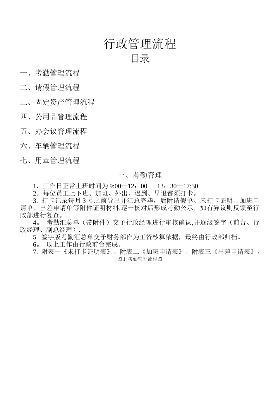 中小型企业行政管理流程_第1页