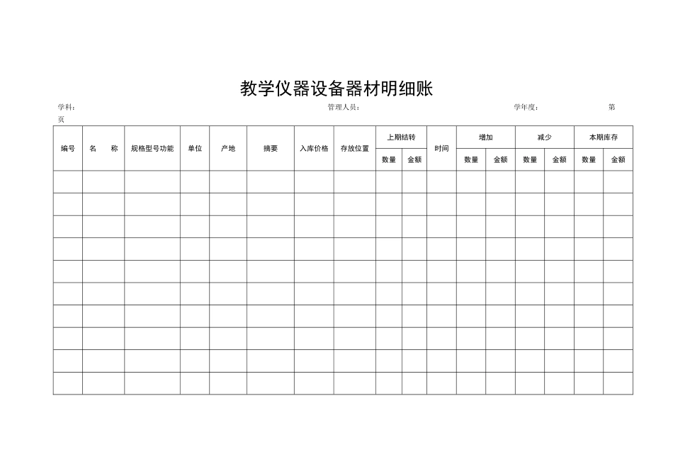 中小学教学仪器设备器材账册样表_第2页