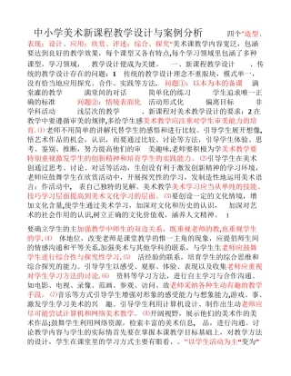 中小学美术新课程教学设计与案例分析