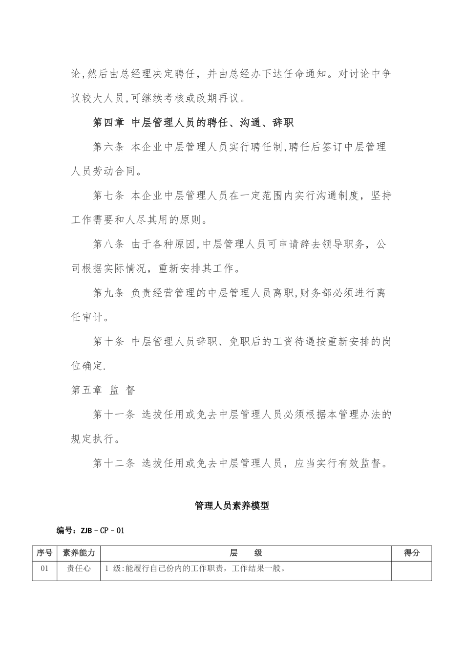 中层管理人员任免管理规定_第3页