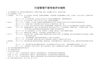 中层管理干部考核评分细则新
