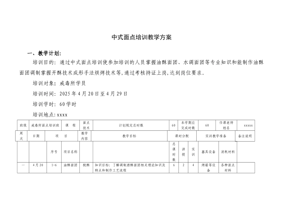 中式面点教学方案_第1页