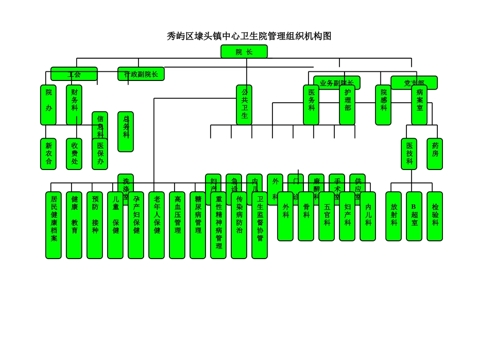 中心卫生院管理组织机构图_第1页