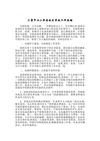 中心学校工作总结