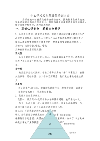 中心学校校车驾驶员培训内容