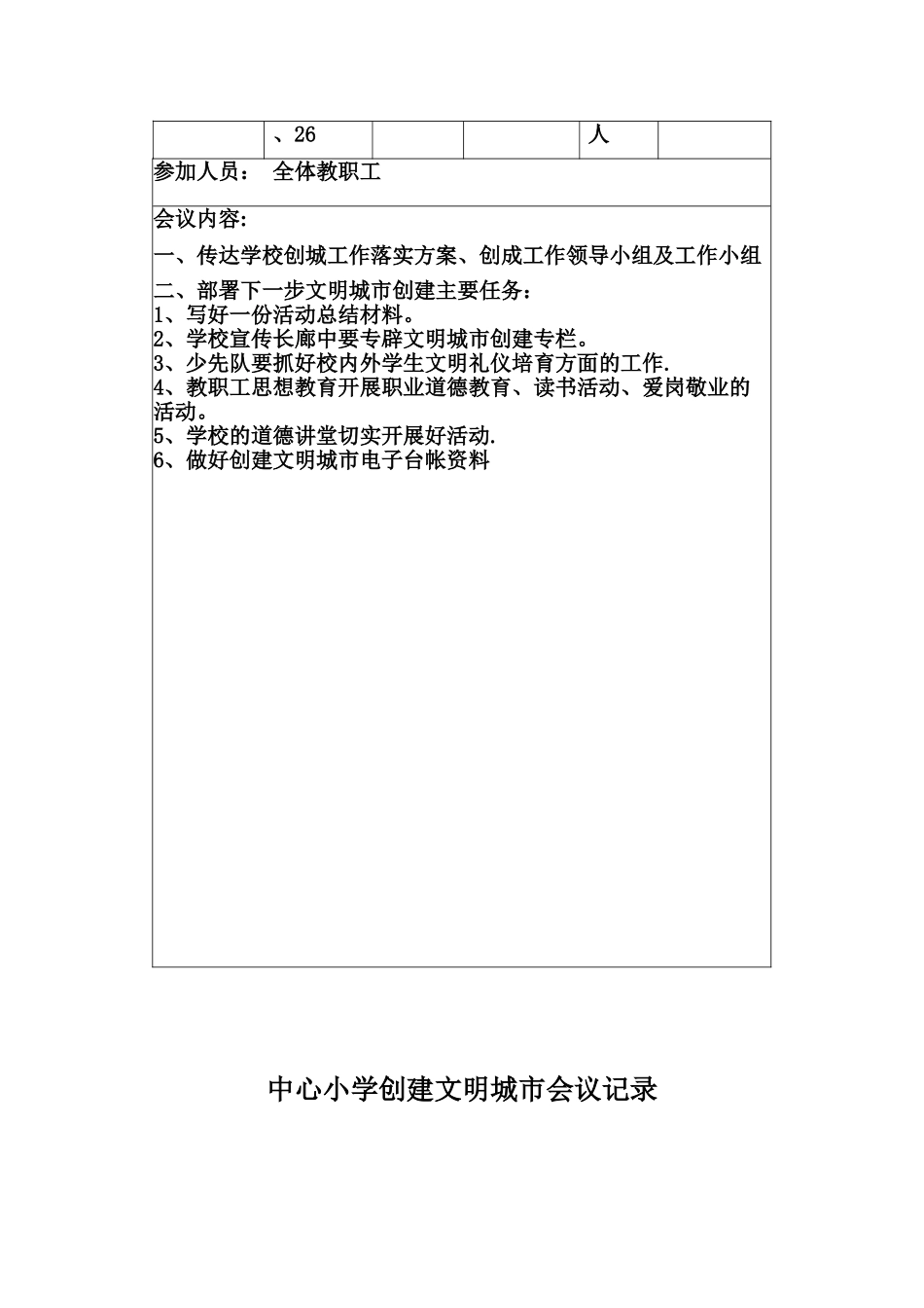 中心小学2025年全国创建文明城市会议记录_第3页
