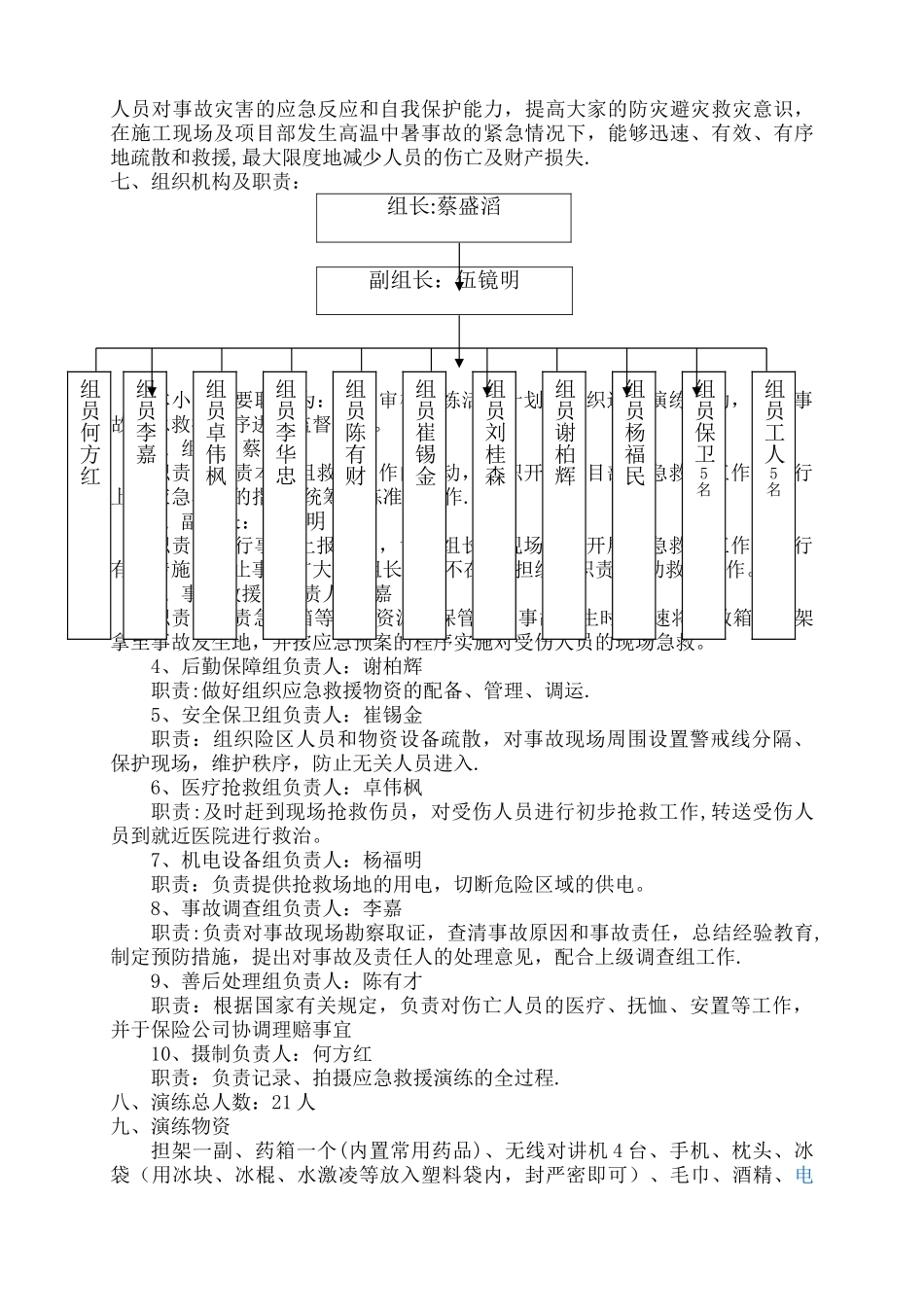 中暑事故应急救援演练方案_第2页