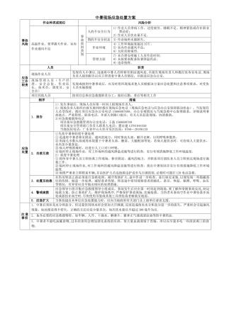 中暑现场应急处置方案